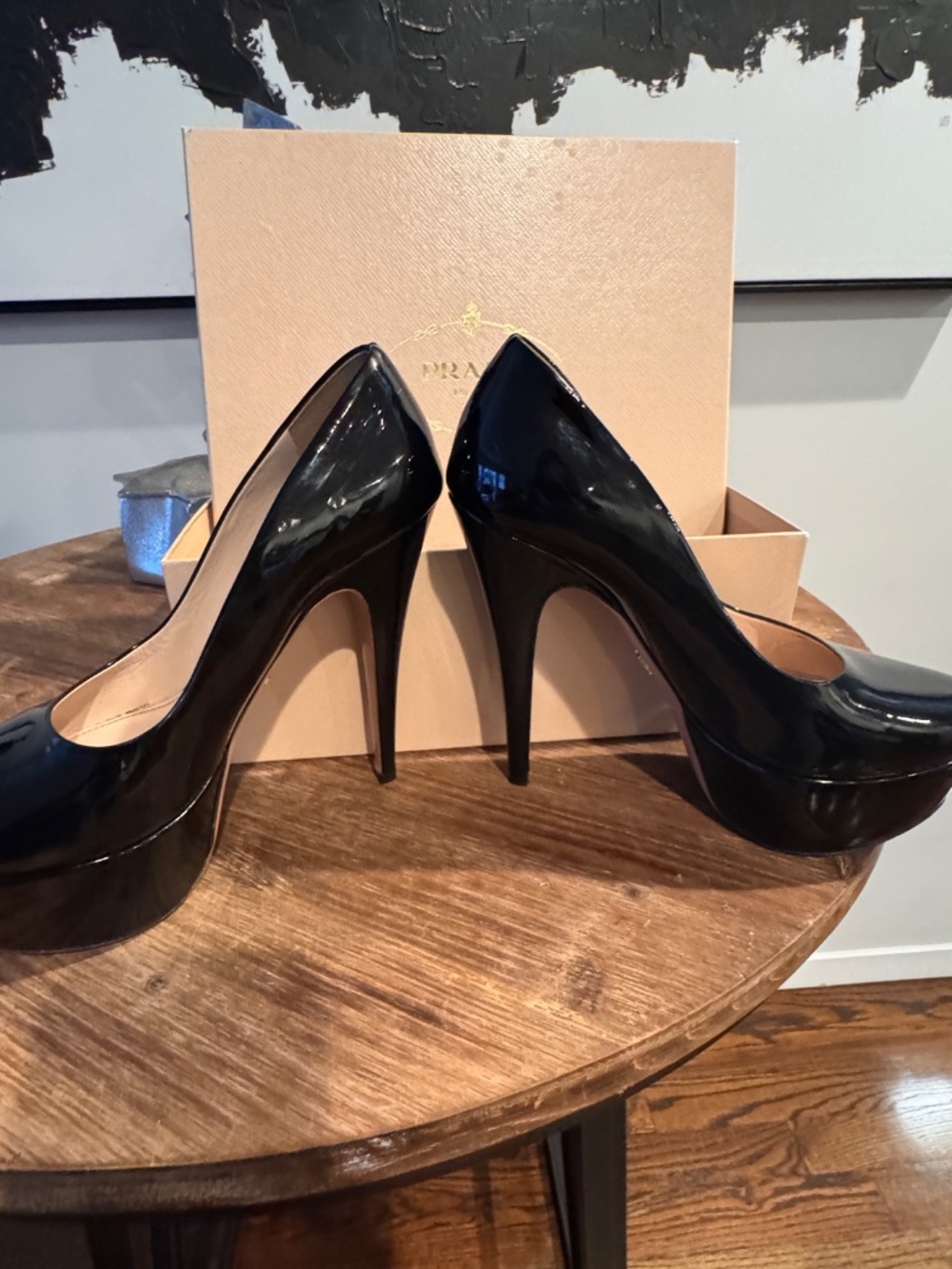 Prada Patent Leather Platform Heel - Picture 3 of 10